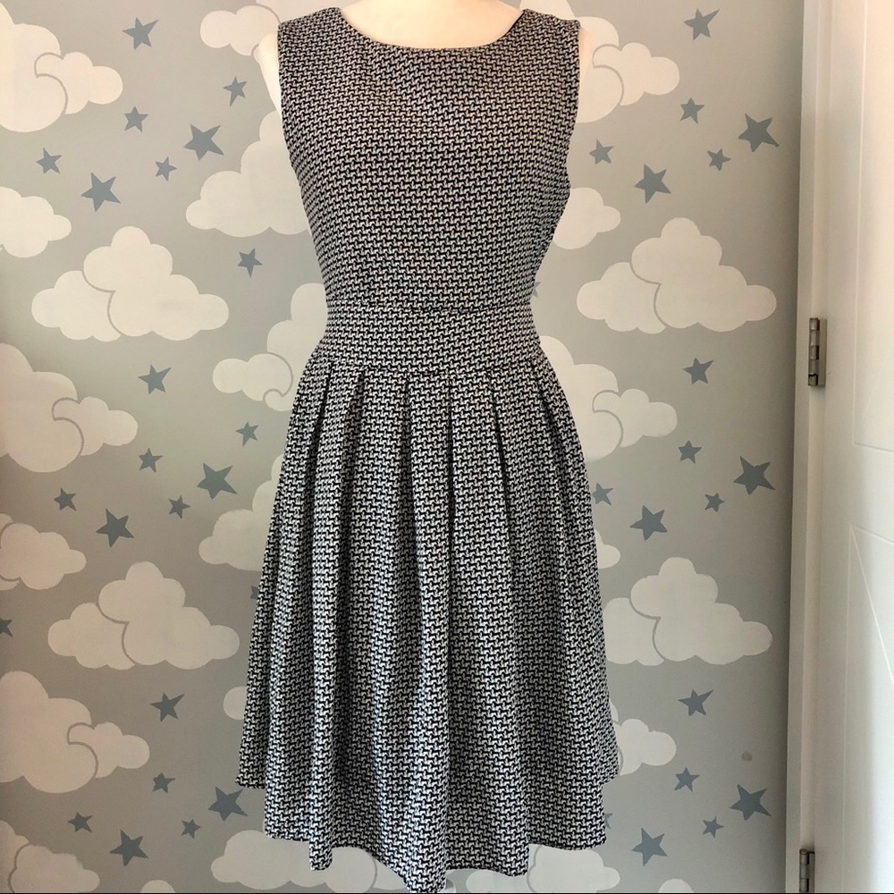 Black and white horse print dress